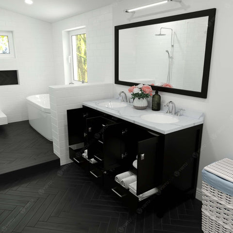 Image of Functional & Versatile - Soft-closing door hinges and drawer glides provide added luxury, safety, and longevity. Each Caroline Avenue vanity is handcrafted with a 2" solid wood birch frame built to last a lifetime.