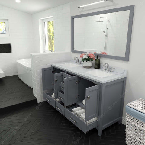 Image of Each Caroline Avenue vanity is handcrafted with a 2" solid wood birch frame built to last a lifetime. Features: