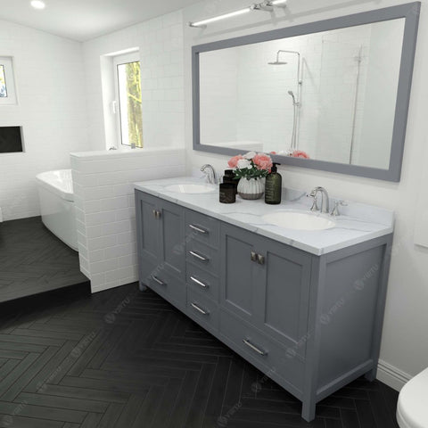 Image of Each Caroline Avenue vanity is handcrafted with a 2" solid wood birch frame built to last a lifetime.