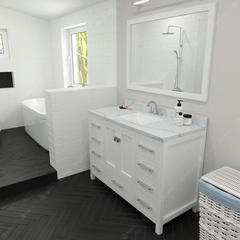 Image of The Caroline Avenue vanity collection emanates an understated elegance that brings beauty and grace to just about any living space.Contemporary shaker style doors and clean lines make it a versatile addition to modern or transitional designs while offering bountiful storage as to not sacrifice functionality.