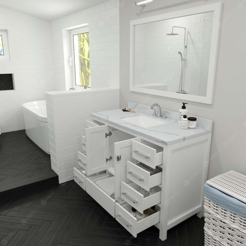 Image of  Each Caroline Avenue vanity is handcrafted with a 2" solid wood birch frame built to last a lifetime.