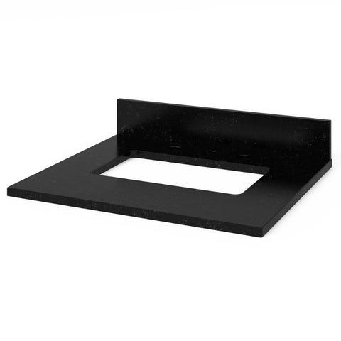 Image of 4" tall backsIncluded top has three holes cut for an 8” widespread faucet and a 4” backsplashplash included