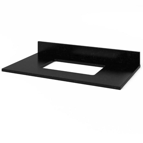 Image of Chatham Transitional White 36" Vanity with Black Granite Top | VKITCHA36WHBGR