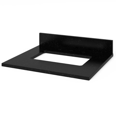 Image of Included top has three holes cut for an 8” widespread faucet and a 4” backsplash