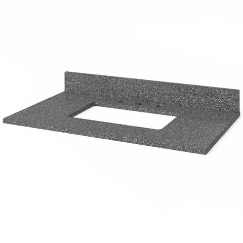 Image of Chatham Transitional Hale Blue 36" Vanity with Boulder Cultured Marble Top | VKITCHA36BLBOR