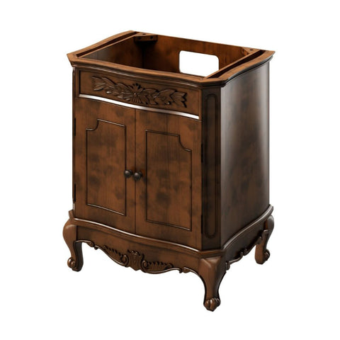 Image of Ample storage is provided by a large cabinet for towels and linens. The Nutmeg painted finish and Brushed Oil Rubbed Bronze knobs enhance the opulence of this vanity collection.