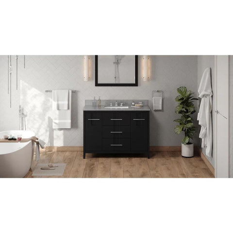 Image of In a world of chaos, the bathroom can be transformed into your utopian Zen space with a Jeffrey Alexander Katara vanity.