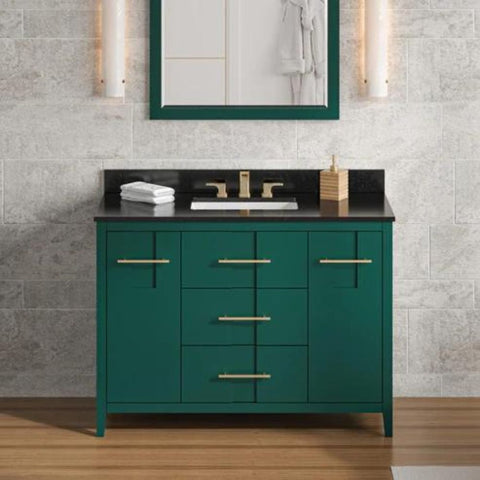 Image of In a world of chaos, the bathroom can be transformed into your utopian Zen space with a Jeffrey Alexander Katara vanity.