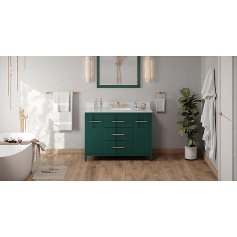 Image of In a world of chaos, the bathroom can be transformed into your utopian Zen space with a Jeffrey Alexander Katara vanity.