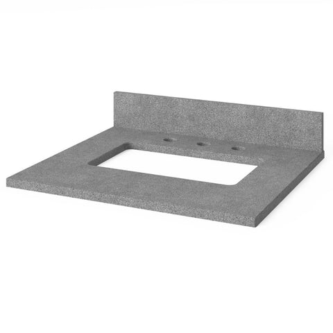 Image of Included top has three holes cut for an 8” widespread faucet and a 4” backsplash