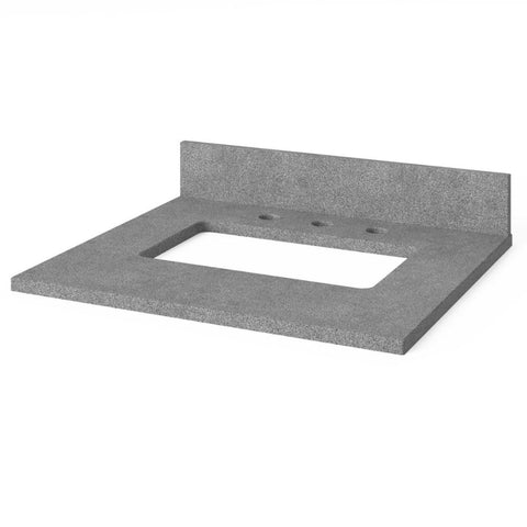 Image of Chatham Transitional Chocolate 24" Rectangle Sink Vanity with Steel Grey Cultured Marble Top | VKITCHA24CHSGR