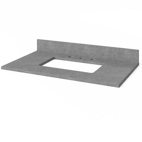 Image of Chatham Transitional Grey 36" Vanity with Steel Grey Cultured Marble Top | VKITCHA36GRSGR