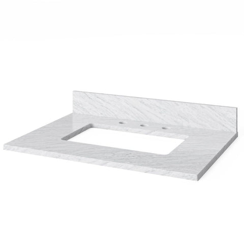 Image of Addington Contemporary Grey 30" Vanity with Carrara Marble Top | VKITADD30GRWCR