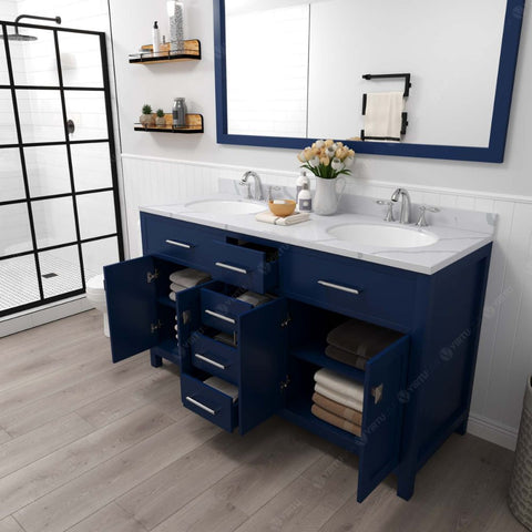 Image of Functional & Versatile - Soft-closing door hinges and drawer glides provide added luxury, safety, and longevity. Each Caroline vanity is handcrafted with a 2" solid wood birch frame built to last a lifetime.