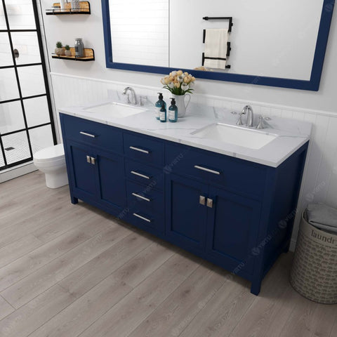 Image of Functional & Versatile - Soft-closing door hinges and drawer glides provide added luxury, safety, and longevity. Each Caroline vanity is handcrafted with a 2" solid wood birch frame built to last a lifetime.