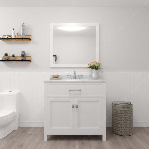 Image of Our flagship Caroline vanity collection emanates an understated elegance that brings beauty and grace to just about any living space. Contemporary shaker style doors and clean lines make it a versatile addition to moder