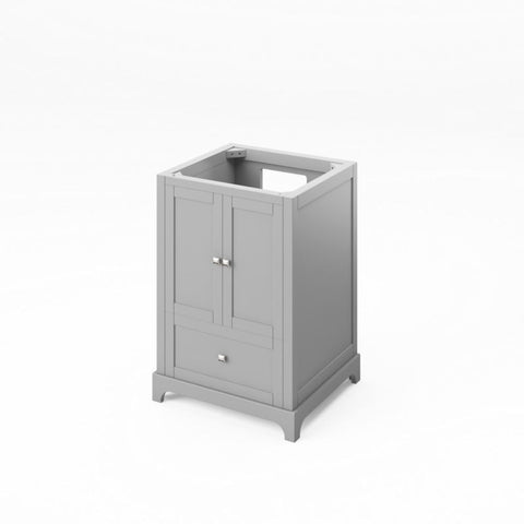 Image of The Addington vanity features full-sized bottom drawers with soft-close slides and expansive cabinets. White vanities come with trendy Matte Black knobs and Grey vanities with classic Satin Nickel knobs.