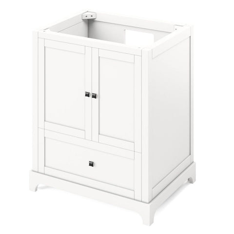 Image of Addington Contemporary White 30" Vanity with White Carrara Marble Top | VKITADD30WHWCR