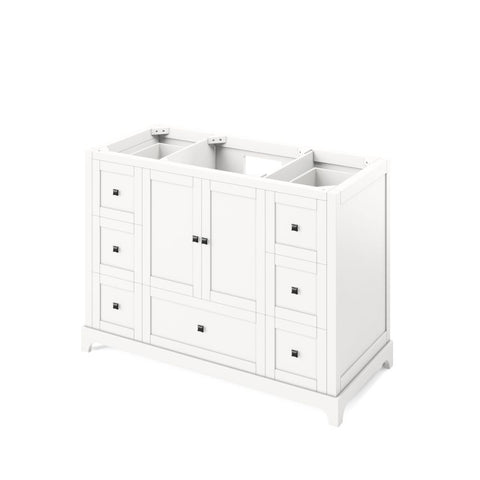 Image of Choice of tops ensures unique look Durable & sealed MDF Construction with full-extension soft-close slides and hinges Three additional drawers on both sides of the cabinet for optimal storage Satin Nickel Square knobs