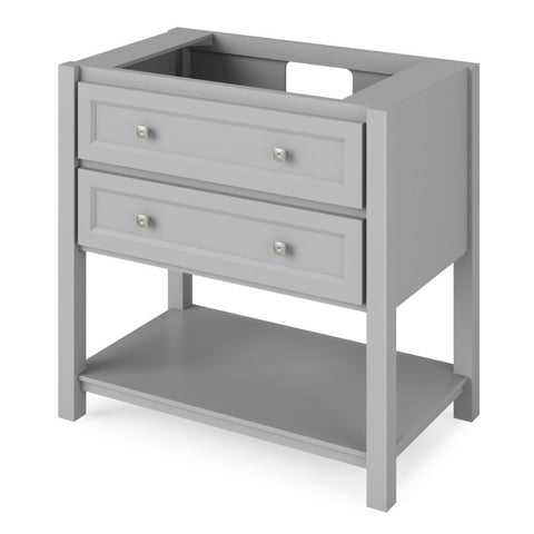 Image of Stainless steel tipout tray and open bottom shelf for optimal storage Square knobs included Durable & sealed MDF Construction