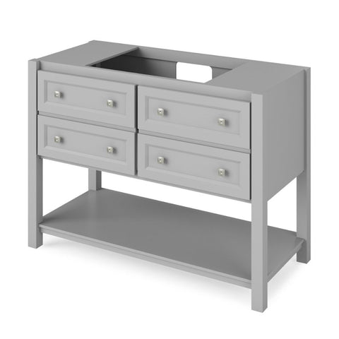 Image of Expansive cabinet with soft-close hinges and open bottom shelf for optimal storage Square knobs included Durable & sealed MDF Construction