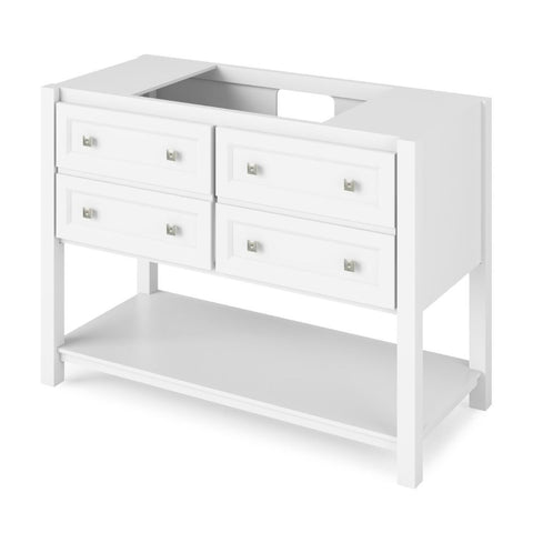 Image of Expansive cabinet with soft-close hinges and open bottom shelf for optimal storage Square knobs included Durable & sealed MDF Construction