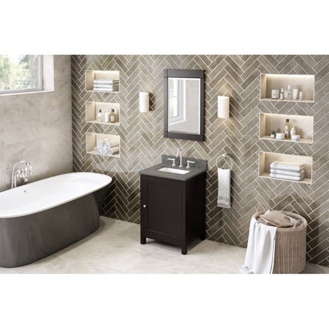 Image of The hardwood Astoria vanity features clean lines and a stepped door profile for a modern look.