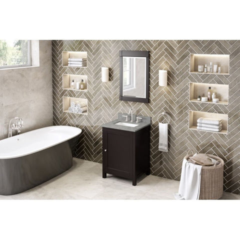Image of The hardwood Astoria vanity features clean lines and a stepped door profile for a modern look.