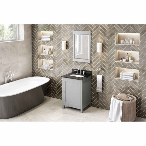 Image of The hardwood Astoria vanity features clean lines and a stepped door profile for a modern look.
