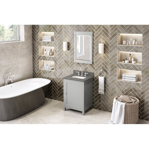 Image of The hardwood Astoria vanity features clean lines and a stepped door profile for a modern look.