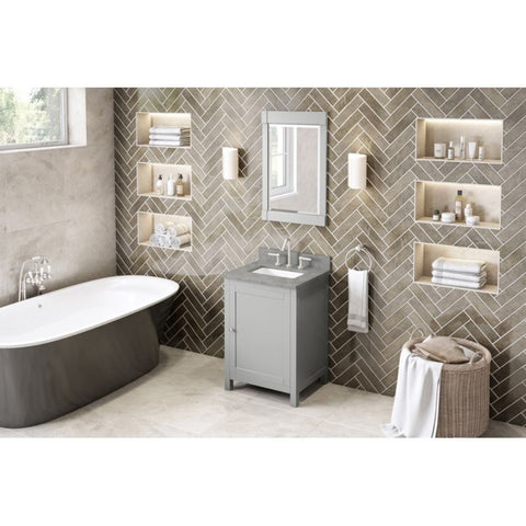 Image of The hardwood Astoria vanity features clean lines and a stepped door profile for a modern look.