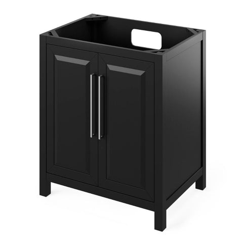 Image of Custom-sized, hardwood tipout storage trays and three center drawers for additional storage Dovetail rollout drawer beneath the adjustable shelf in the cabinet Full-extension concealed soft-close undermount slides and soft-close hinges Square pulls included