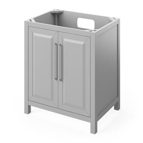 Image of Custom-sized, hardwood tipout storage trays and three center drawers for additional storage Dovetail rollout drawer beneath the adjustable shelf in the cabinet Full-extension concealed soft-close undermount slides and soft-close hinges Square pulls included