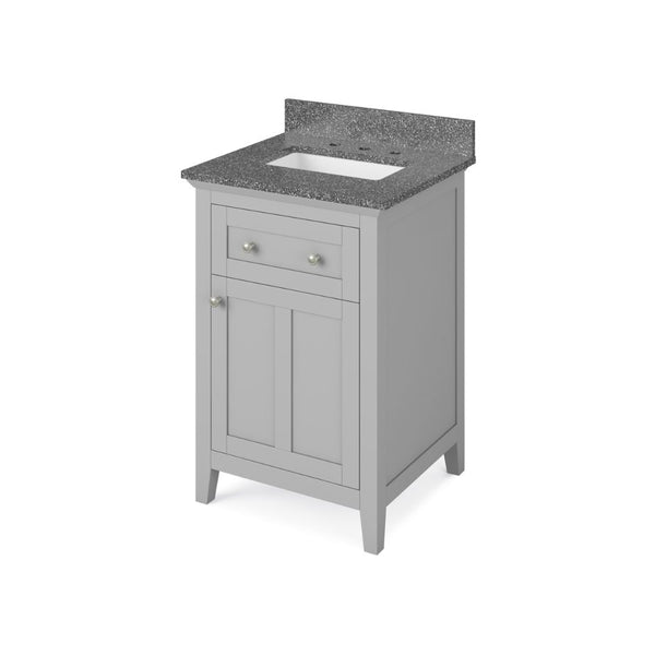 Chatham Transitional Grey 24" Rectangle Sink Vanity with Boulder Cultu Dream Bathroom Vanities