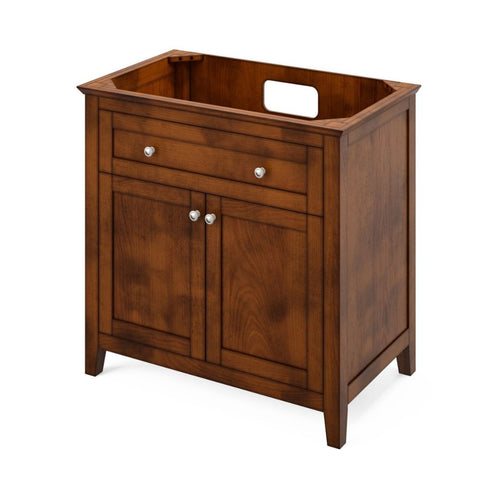 Image of Chatham Transitional Chocolate 36" Vanity with Boulder Cultured Marble Top | VKITCHA36CHBOR