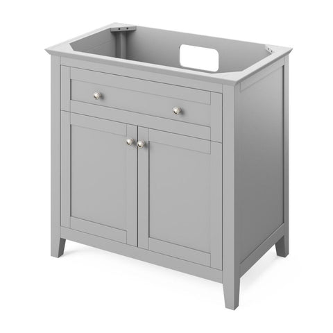 Image of Chatham Transitional Grey 36" Vanity with Black Granite Top | VKITCHA36GRBGR