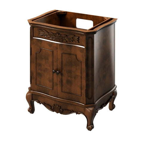 Image of Ample storage is provided by a large cabinet for towels and linens. The Nutmeg painted finish and Brushed Oil Rubbed Bronze knobs enhance the opulence of this vanity collection. 