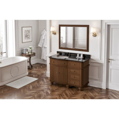 Image of Compton Traditional Walnut 48" Vanity with Black Granite Top | VKITCOM48WABGO