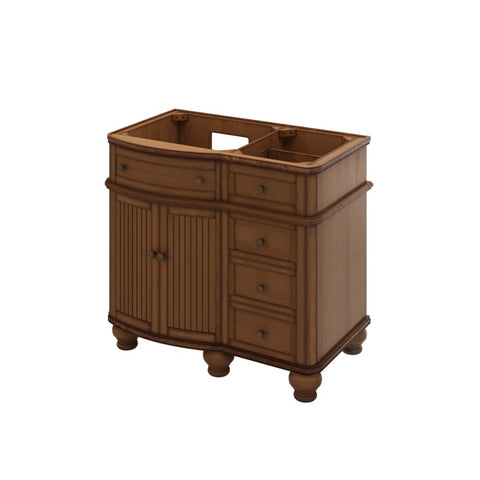 Image of Compton Traditional Walnut 48" Vanity with White Carrara Marble Top | VKITCOM48WAWCO