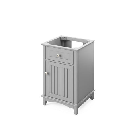Image of Savino Transitional Grey 24" Vanity with Black Granite Top | VKITSAV24GRBGR
