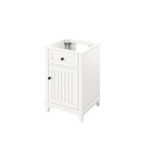 Image of Savino Transitional White 24" Vanity with Black Granite Top | VKITSAV24WHBGR