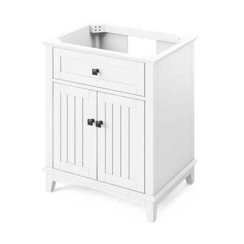 Image of Savino Transitional White 30" Vanity with Black Granite Top | VKITSAV30WHBGR