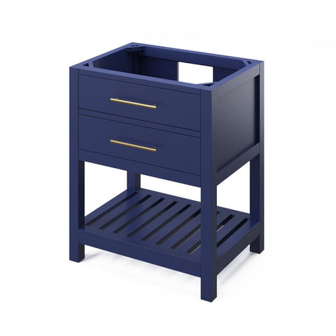 Image of Full-extension concealed soft-close undermount slides Tipout storage with custom-sized hardwood tray plus open slatted bottom shelf for optimal storage Bar pulls included