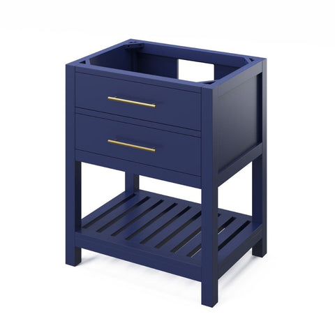 Image of Full-extension concealed soft-close undermount slides Tipout storage with custom-sized hardwood tray plus open slatted bottom shelf for optimal storage Bar pulls included