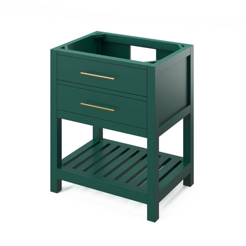Image of Full-extension concealed soft-close undermount slides Tipout storage with custom-sized hardwood tray plus open slatted bottom shelf for optimal storage Bar pulls included