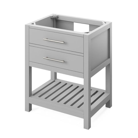 Image of Full-extension concealed soft-close undermount slides Tipout storage with custom-sized hardwood tray plus open slatted bottom shelf for optimal storage Bar pulls included
