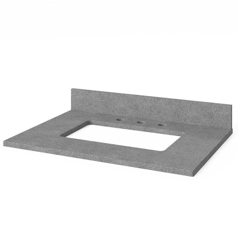 Image of Included top has three holes cut for an 8” widespread faucet and a 4” backsplash