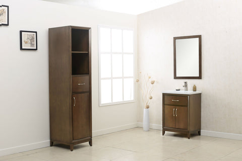 Image of 24" ANTIQUE COFFEE SINK VANITY WITH CERAMIC TOP, NO FAUCET WLF7030-24