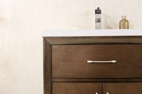 Image of 24" ANTIQUE COFFEE SINK VANITY WITH CERAMIC TOP, NO FAUCET WLF7030-24