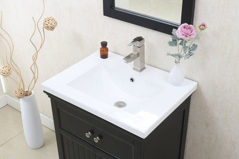 Image of 24" ESPRESSO SINK VANITY, NO FAUCET WLF7016-E